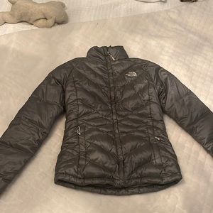 North Face womens small grey puffer coat.